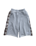 CLOUD GREY PLAID PANEL SHORTS
