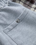 CLOUD GREY PLAID PANEL SHORTS