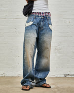 Contrast Dirty Bootcuts