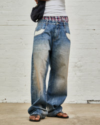 Contrast Dirty Bootcuts