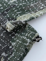 WIDE LEG CAMO DISTRESSED CONVERTIBLE PANTS / SHORTS