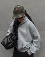 baggy cropped distressed hoodie