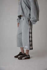 baggy distressed jogger shorts