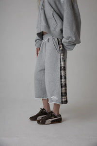baggy distressed jogger shorts
