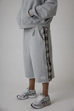 baggy distressed jogger shorts