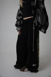 baggy plaid sweatpants