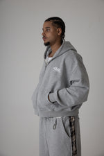 baggy cropped distressed hoodie