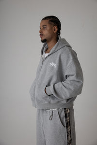 baggy cropped distressed hoodie